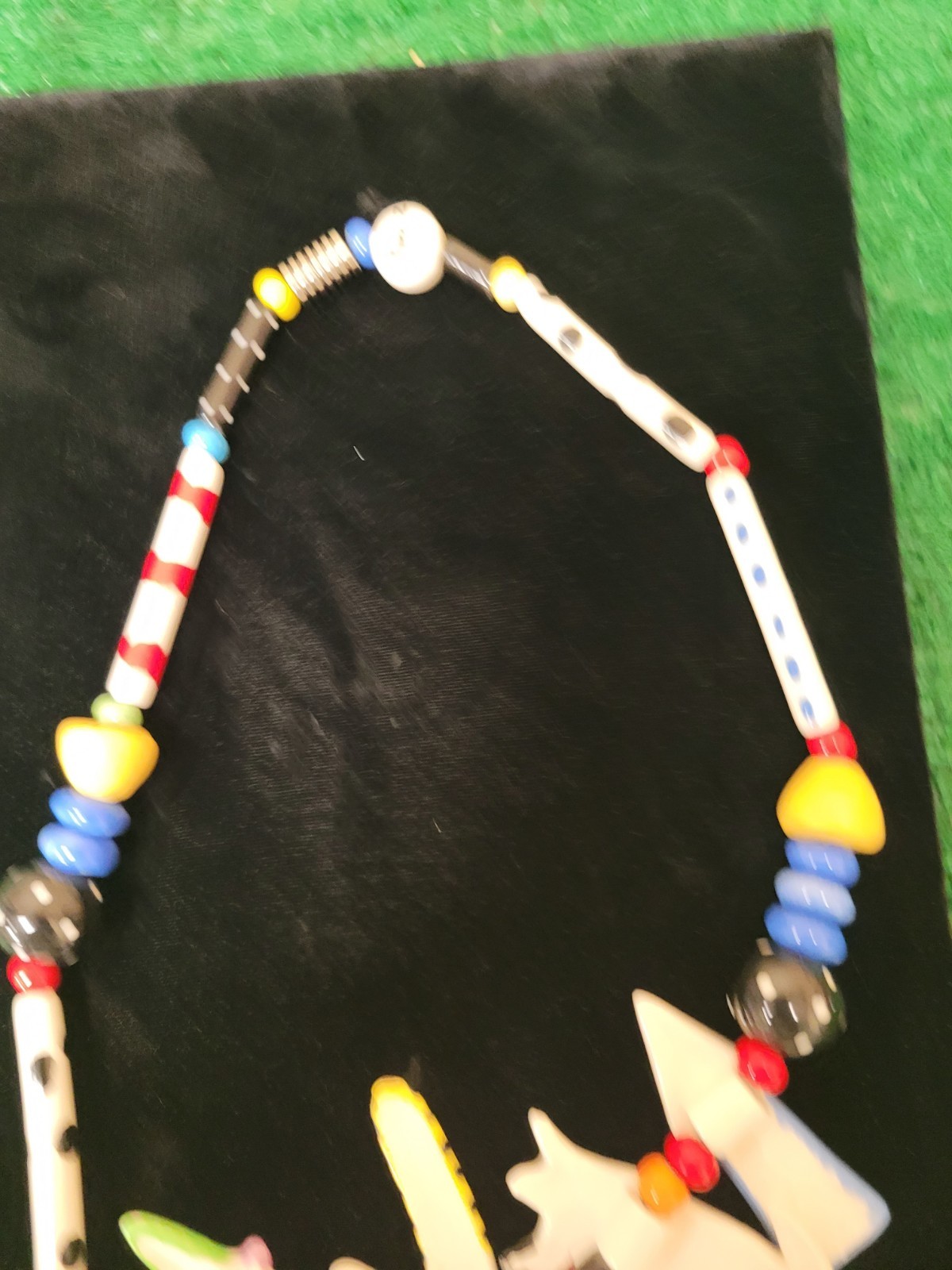 Vintage Candace Loheed Ruby Z  Ceramic Necklace -… - image 10