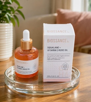Biossance Squalane and Vitamin C Rose Oil Brightening Facial Serum 30ml 1oz