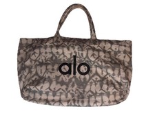 Alo Yoga Fitness Gym Casual Tie Dye Gray Shopper Shoulder Tote Bag Large
