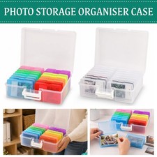 Photo Organiser Case 4x6 16 Inner Box Craft Picture Storage Container Holder