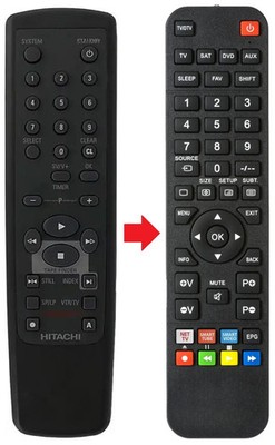 Fernbedienung geeignet für HITACHI 600E