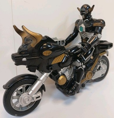 Vintage-1998 Bandai Power Rangers Lost Galaxy Black Astro Cycle With Figure