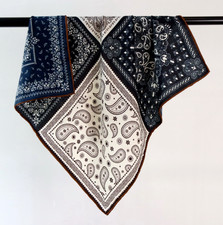 70 Cashmere 30 Silk Neckerchief totem Print Scarf 26'' Shawl Bandana Wrap new