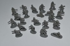 ARMY MILITARY MEN VINTAGE 2" GRAY TOY SOLDIERS LOT OF 23 CPQ60 