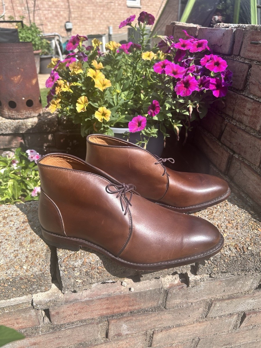 Allen Edmonds Pecan Brown Leather Chandler Chukka Boots Size 9.5