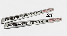 2x Performance Edition Aluminium Aufkleber Auto Sticker Schriftzug Tuning Logo