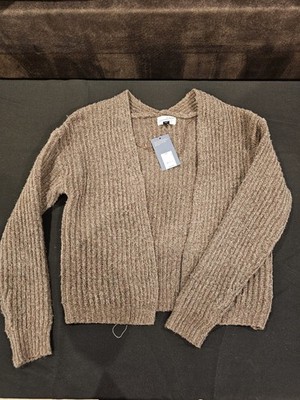 Universal Thread Women's Brown Ribbed Knit Cardigan Sweater Size XS