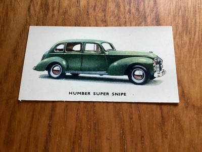 KELLOGG S- MOTOR CARS (colored) 1949 - No 16 - HUMBER SUPER SNIPE.in VGC