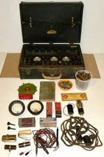 Vintage SUPREME RADIO DIAGNOMETER Tube Tester Model 400-B w/ Case & Accessories