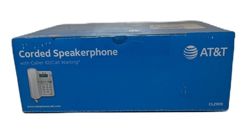 At&t 2909 Telefon przewodowy z identyfikatorem dzwoniącego, oczekiwaniem na połączenie i głośnikiem NOWY - Zdjęcie 6 z 6