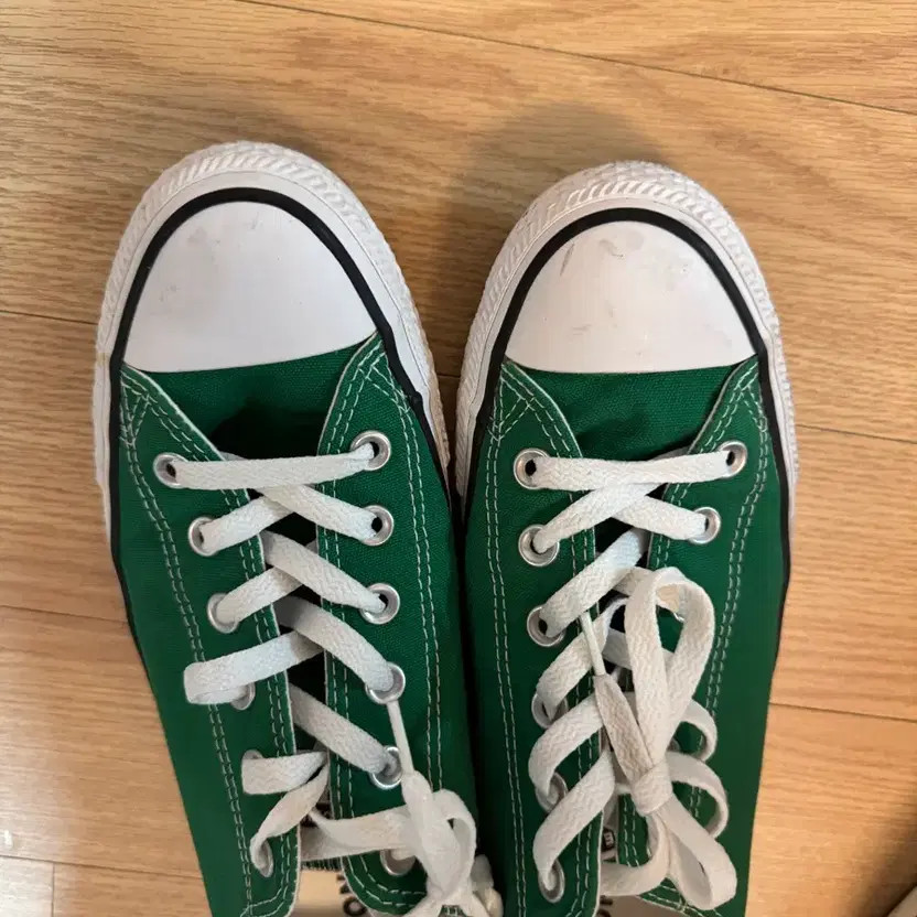 Converse All Star Low Green Sneakers - Size 260, Lightly Used thumbnail 3