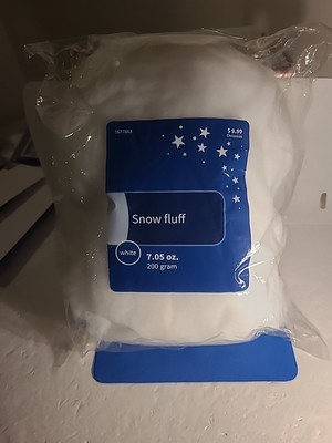 Holiday Decorative White Snow Fluff Christmas Decor Crafts 7.05 oz 