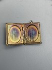 Vintage Alaska Book Locket Pendant Gold Tone Hand painted — photo 3