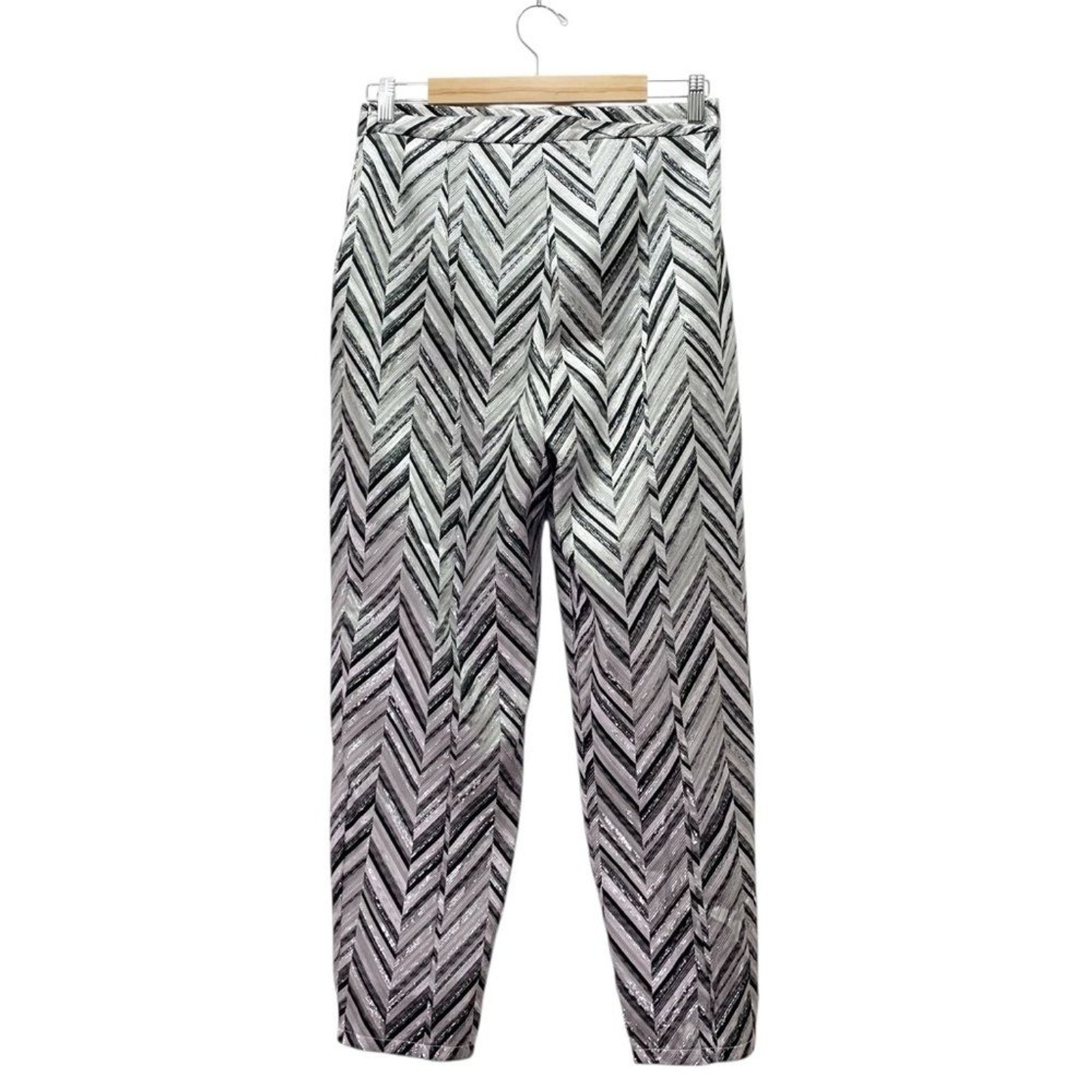 Lulus Creative Thinking Silver Black Metallic Zig… - image 3