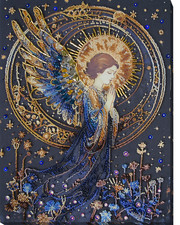 DIY Bead Embroidery Kit "Guardian of sky" Beaded stitching needlepoint beadwork