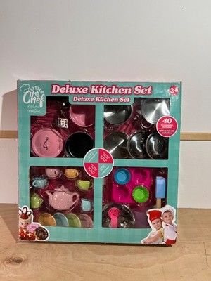 Little Chef Deluxe Küchenset Toy Chef, Mini Kochset, für Kinder