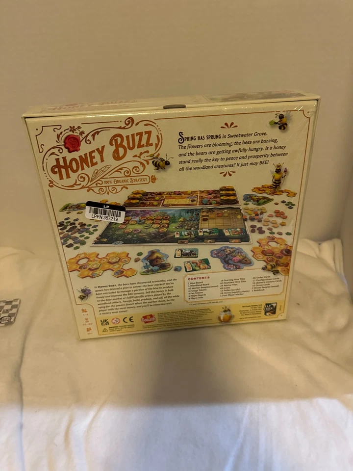 Honey Buzz 100% Organic Strategy Board Game Brand New Ages 10+ - Image 2 of 2