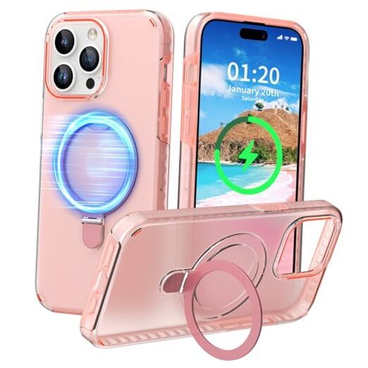 MagSafe Compatible iPhone 14 Pro Max Case 6.7 Inch Pink Magnetic Cover