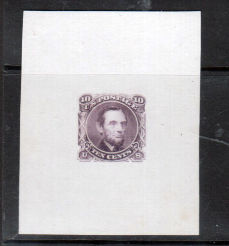USA #116-E1c extrafein Lincoln Essay in rot violett auf Indien 51 mm x 64 mm - Bild 1 von 1