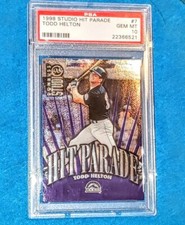 TODD HELTON ROOKIE RC 1998 STUDIO HIT PARADE ROCKIES SN#/5000 INSERT PSA 10 🔥🔥
