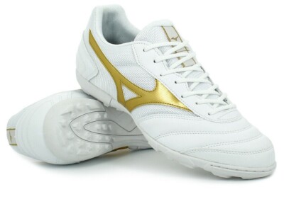 Erwachsene Mizuno Sala Club Rasen Futsal Fußballschuhe weiß neu Größe 6