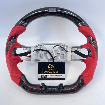 For Ford Mustang 2024-2025 GT S650 Real Carbon Fiber Steering Wheel with LED