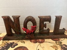 Christmas Wood Noel Sign for Home Decor Centerpiece Decorastive Mantle Piece