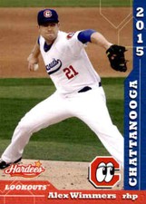 2015 Chattanooga Lookouts Grandstand #30 Alex Wimmers Cincinnati Ohio OH Card