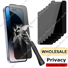 Privacy Screen Protector Tempered Glass Lot For iPhone 16 15 14 13 12 11 X 7 8