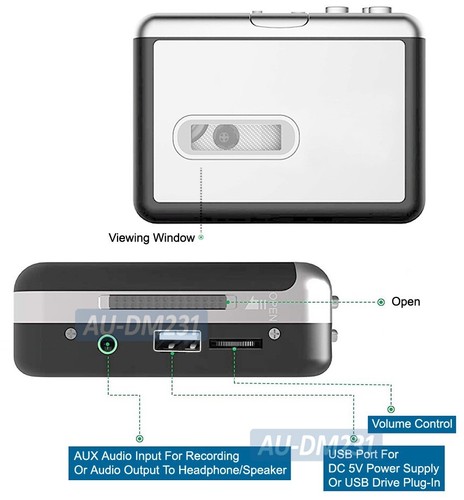 Grabadora de cinta a MP3 Premium Grabadora de audio analógica Reproductor de MP3 Reproductor de casete - Imagen 4 de 8