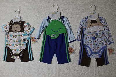 NEW VITAMINS BABY 4 PIECE SET CREEPER HAT PANTS SOCKS VARIOUS STYLES AND SIZES 