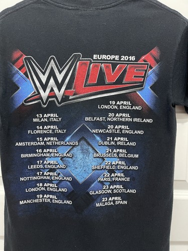 Official WWE European Tour 2016 Wrestling T Shirt Size S - Picture 8 of 12