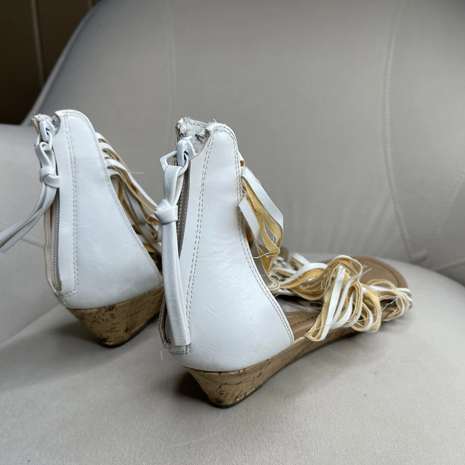 Sandalias boho de cuero blanco con tiras de gladiador talla 9 de Seychelles para mujer Foto 3 de 4