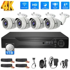 4 Camaras De Seguridad Para Casa Oficina Security Camera System + 1TB Hard Drive
