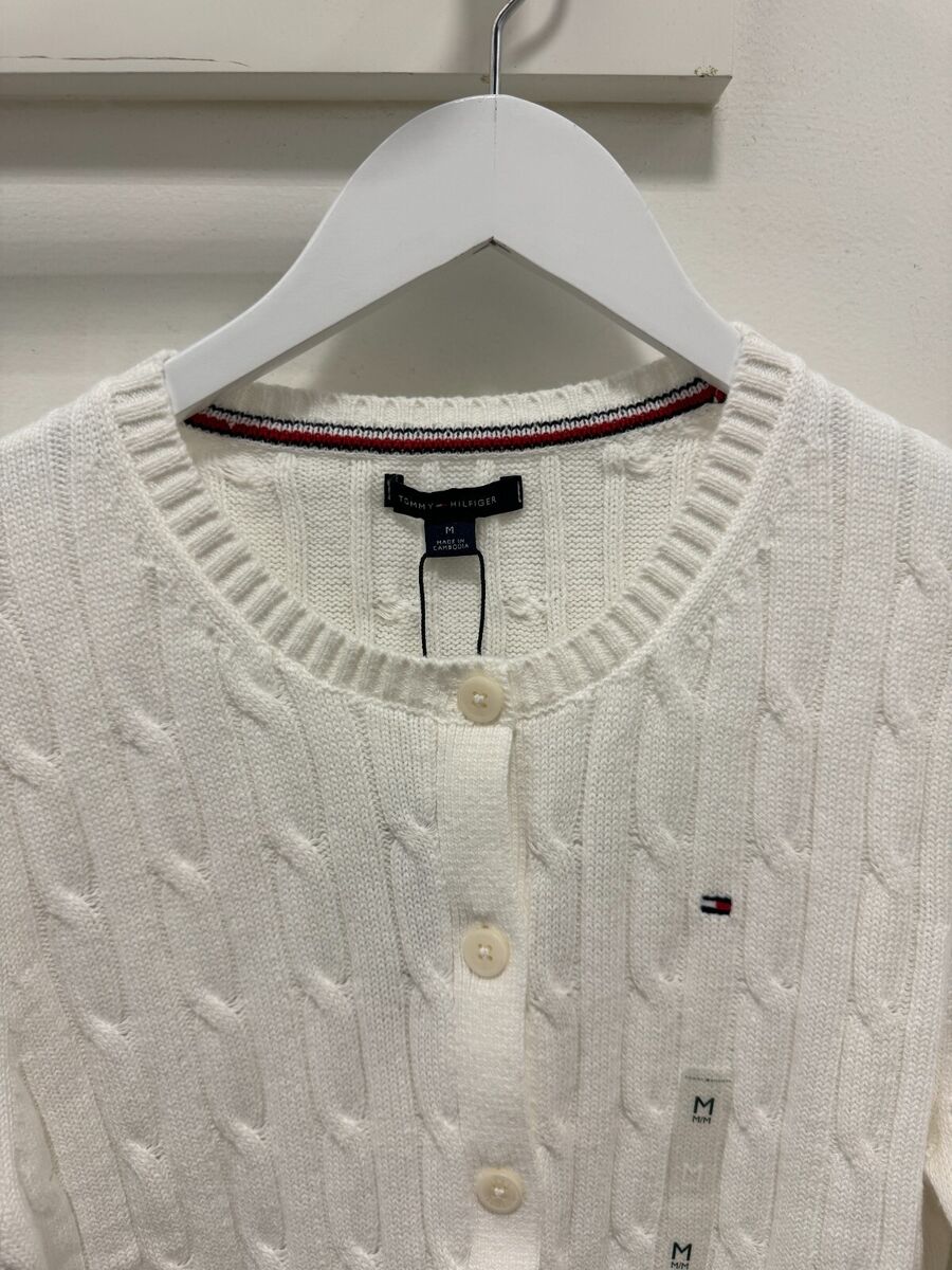 Tommy Hilfiger Women's Cable Knit Cardigan Cotton. 76J4701 Tommy Hilfiger Women's Cable Knit Cardigan Cotton. 76J4701