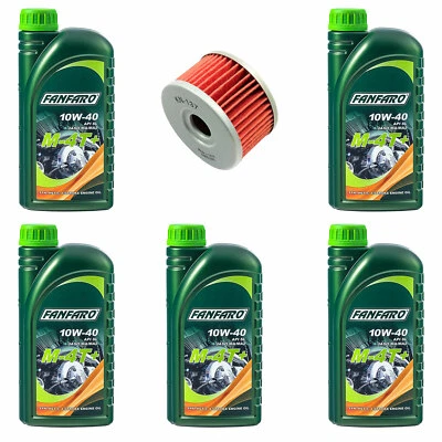 Huile Filtre à KN137 Kit 10W40 5 Litre pour Sachs Roadster Suzuki Dr Ls 650 XF - Photo 1/4