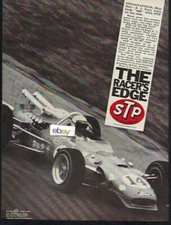 STP  OIL COMPANY 1967 THE RACERS EDGE INDIANAPOLIS AJ FOYT WINS INDY 500 AD