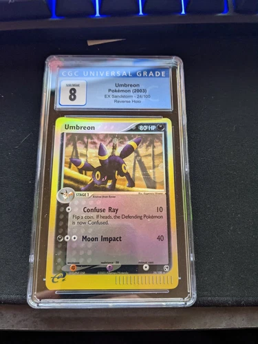 Umbreon 24/100 Reverse Holo CGC 8 NM/MINT EX Sandstorm Pokemon Card
