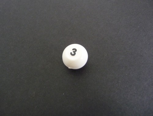 Spare Parts - CHAD VALLEY BINGO WHITE NUMBERED BALLS (No 1 to 45) - 0.5"/ 12.5mm - Picture 10 of 43