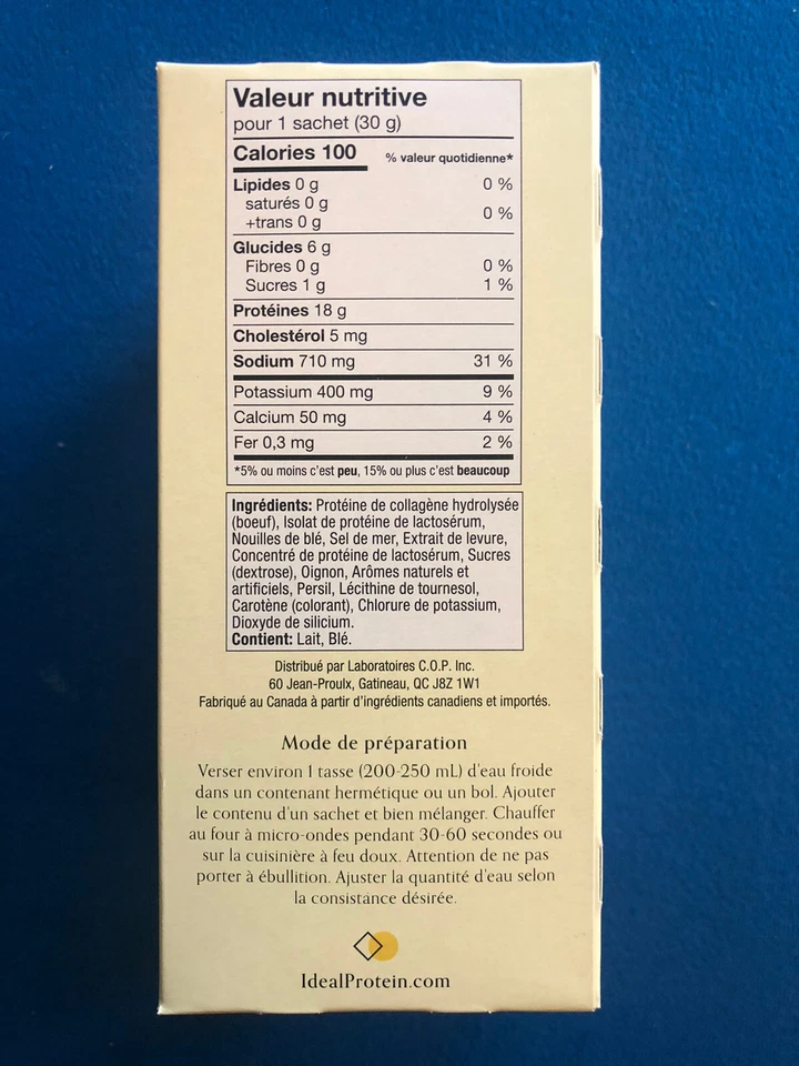 Ideal Protein Chicken Noodle Flavoured Soup Mix - 7 Packets EXP 1/31/26 - Image 4 of 4