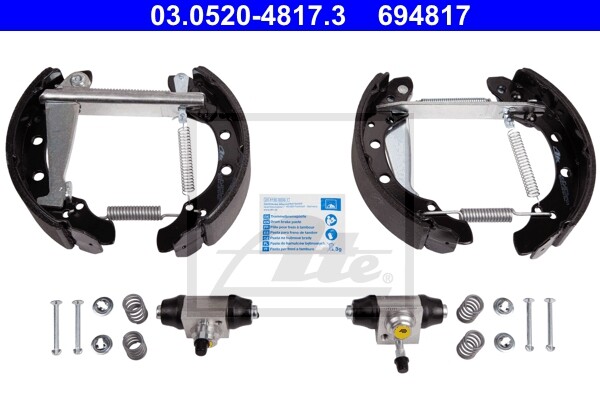 Ate Original 2 Bremstrommeln Bremsbackensatz Topkit Vormontiert (1420-52226) |-image