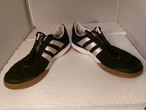 Vintage 2001 Adidas Top Sala Indoor Soccer Shoes Men Size 9 Silver/Black/White - Picture 3 of 12