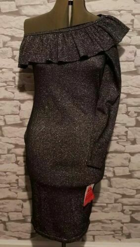 BCBG Max Azria One Shoulder Ruched Black Cocktail Dress w/ Metallic  Details, 0 | eBay UK
