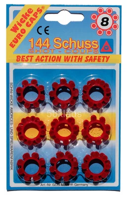 SOHNI-WICKE 144 Schuss - 8er Ring Munition Amorces Ringamorces Ringmunition Zündplättchen
