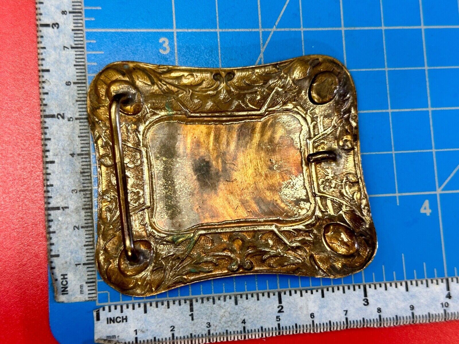 India Inspired brass ornate antique belt buckle - image 11