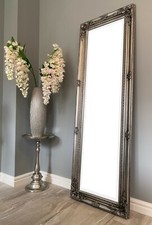 Tall Full-Length Wall Floor Dressing Mirror - Gold Silver Black White or Cream