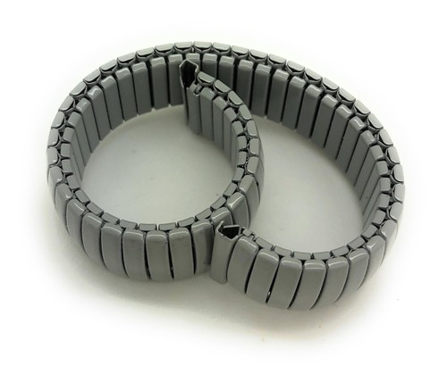 14 mm Negro Blanco Rojo Colores Delgado Metal Elastizado Expansión Reloj Banda Twist O Flex - Imagen 22 de 67
