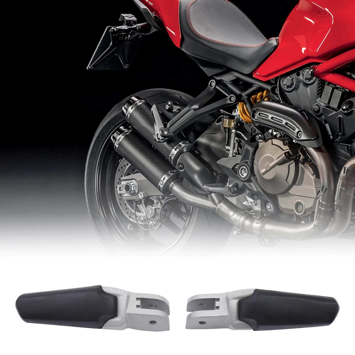 Rear Passenger Foot Pegs Footrests Fit For Ducati Monster 1200
