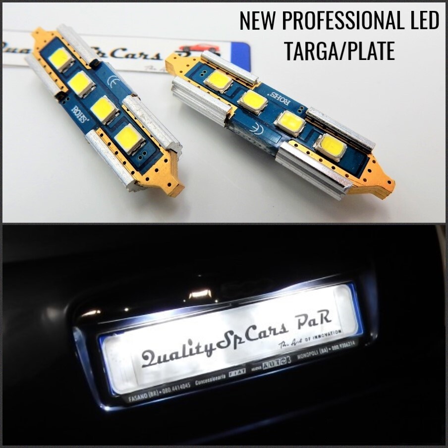 Lampade Siluro LED 36 Mm C5w Luci Auto 6500k Bianco Ghiaccio CANBUS Smd New - Miniatura 2