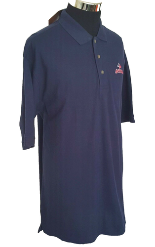 Nuevo con etiquetas Camisa Polo Antigua Para Hombre Talla Grande Azul Marino Oscuro Informal Tejida - Imagen 9 de 12